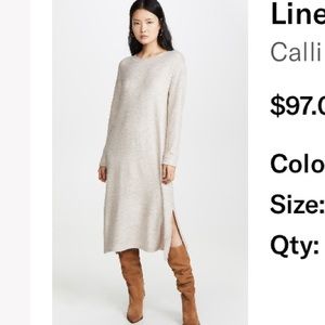 Line & Dot calli sweater dress size XS taupe
